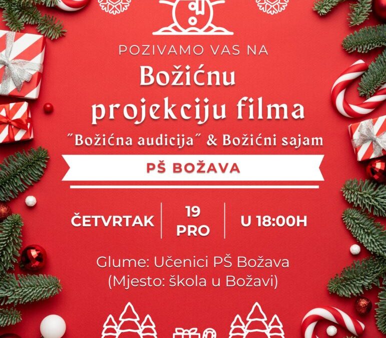 Božićna projekcija filma PŠ Božava